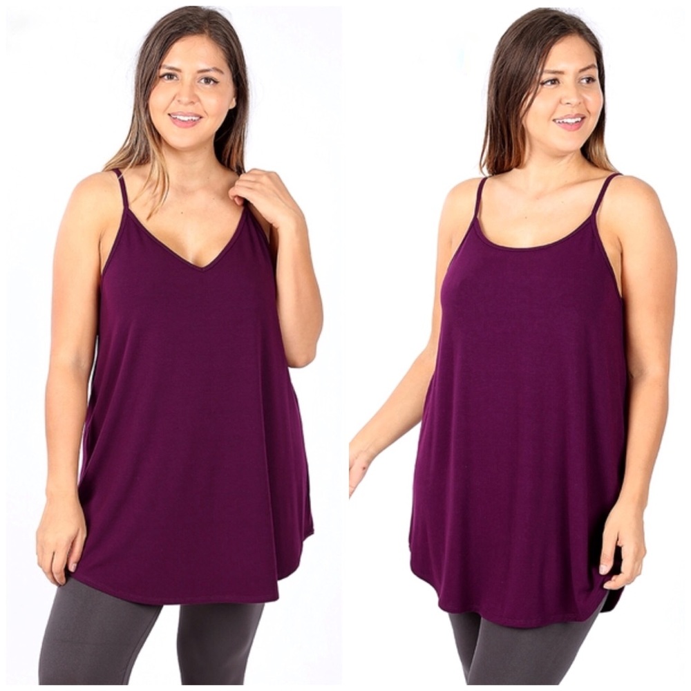 Black Reversible Flowy Tank - Picture 4 of 6